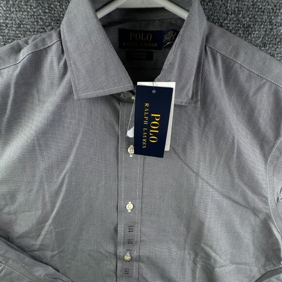 NWT Polo Ralph Lauren Button Up Shirt Long Sleeve Classic 15.5 34/35 Gray Men - Picture 1 of 14